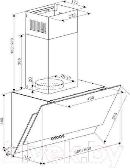 Изображение товара Вытяжка наклонная Making Oasis Everywhere NC-60W