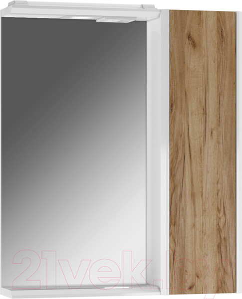 Изображение товара Шкаф с зеркалом для ванной Домино Uno 60 (дуб вотан, левый/правый)
