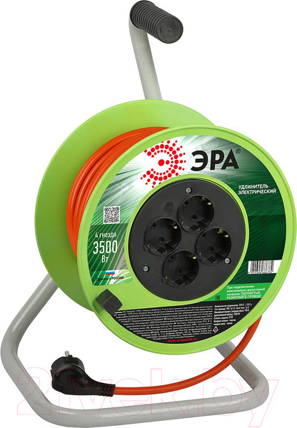 Изображение товара Удлинитель на катушке ЭРА RP-4e-3x1.5-50m / Б0056104