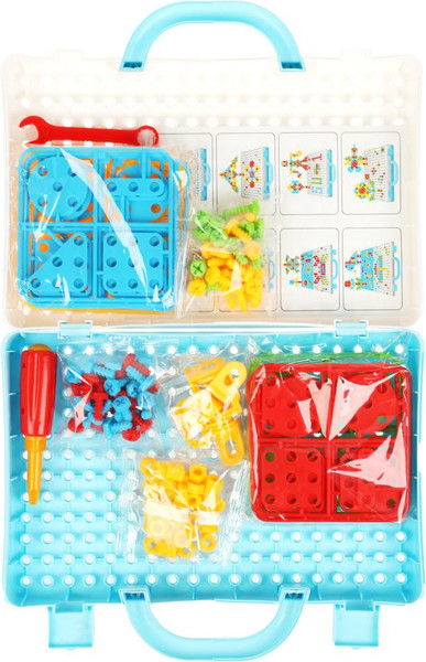 Изображение товара Конструктор Город мастеров Синий трактор / 98001-KY (186эл)