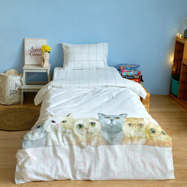Изображение товара Комплект постельного белья Этель Happy Cats / 7582933