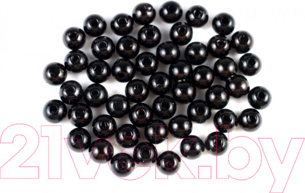 Изображение товара Набор бусин декоративных ХоббиБум Круглые 8мм 500гр (черный)