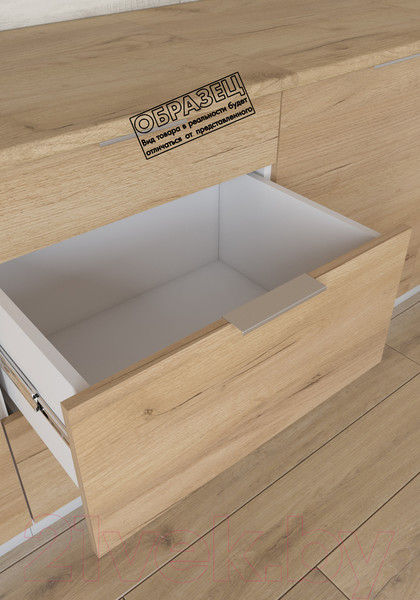 Изображение товара Кухонный гарнитур Интермебель Микс Топ-6 2.1м (белый премиум/графит серый/тунис)