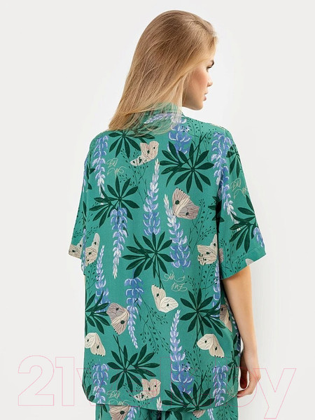 Изображение товара Блузка Mark Formelle 112855 (р.170-96-102, цветы на зеленом)