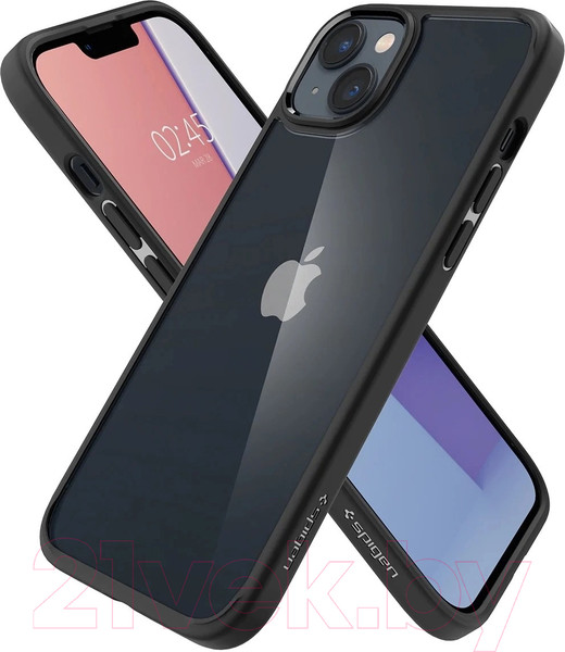 Изображение товара Чехол-накладка Spigen Ultra Hybrid для iPhone 14 / ACS05041 (матовый черный)