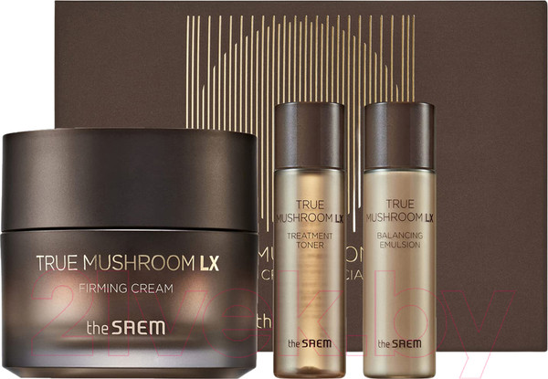 Изображение товара Набор косметики для лица The Saem True Mushroom LX Firming Крем 50мл+Тонер 31мл+Эмульсия 31мл