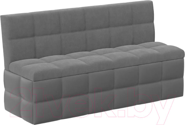 Изображение товара Скамья кухонная мягкая ТриЯ Домино исп.2 (кожзам серый/велюр серый)
