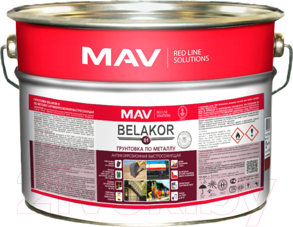 Изображение товара Грунтовка MAV Belakor-01 (10л, красно-коричневый)