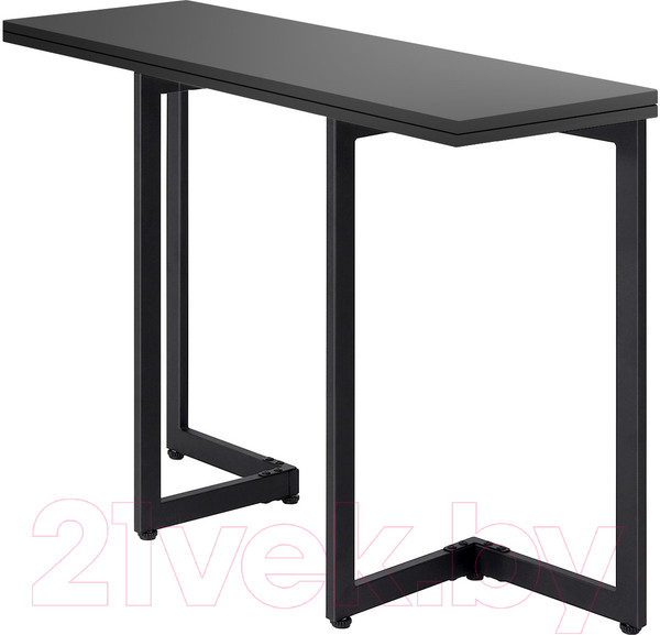Изображение товара Обеденный стол Millwood Арлен 1 38-76x110x76 (антрацит/металл черный)