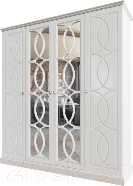 Изображение товара Шкаф Мебель-КМК 4Д Лаура 0863.6 (белый/дуб венеция)