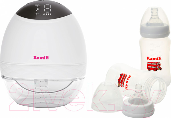 Изображение товара Молокоотсос электрический Ramili Двухфазный SE500 с двумя бутылочками / SE500240MLX2
