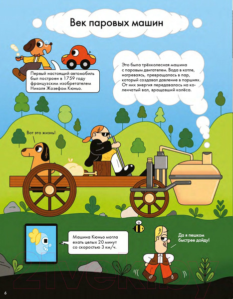 Изображение товара Энциклопедия Пешком в историю История автомобиля в комиксах (Кразински Э.)