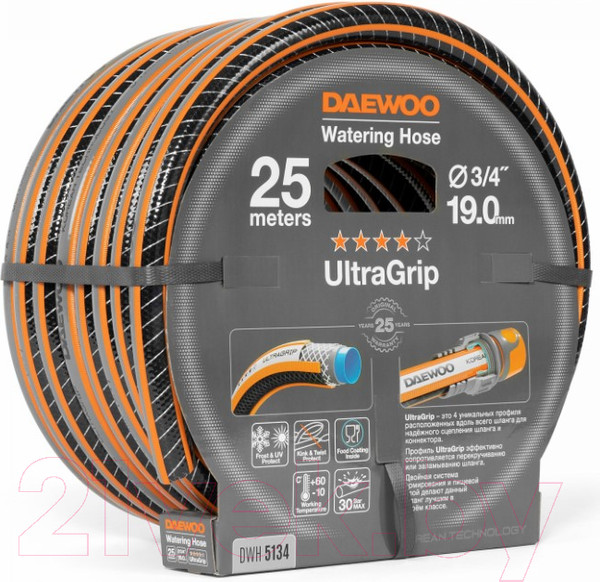 Изображение товара Шланг поливочный Daewoo Power 3/4" / DWH 5134