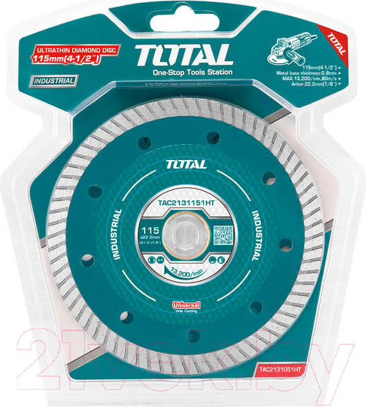 Изображение товара Отрезной диск алмазный TOTAL TAC2131151HT