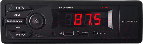Изображение товара Бездисковая автомагнитола SoundMax SM-CCR3169B (черный)