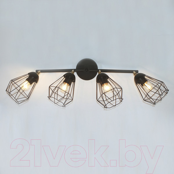 Изображение товара Спот Элетех Кристаль 141 НПБ 01-4х60-129 Е27 / 1005405217 (черный муар)