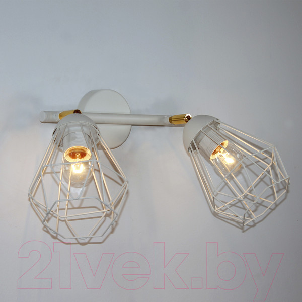 Изображение товара Спот Элетех Кристаль 521 НББ 01-2х60-113 Е27 / 1005405220 (белый муар)