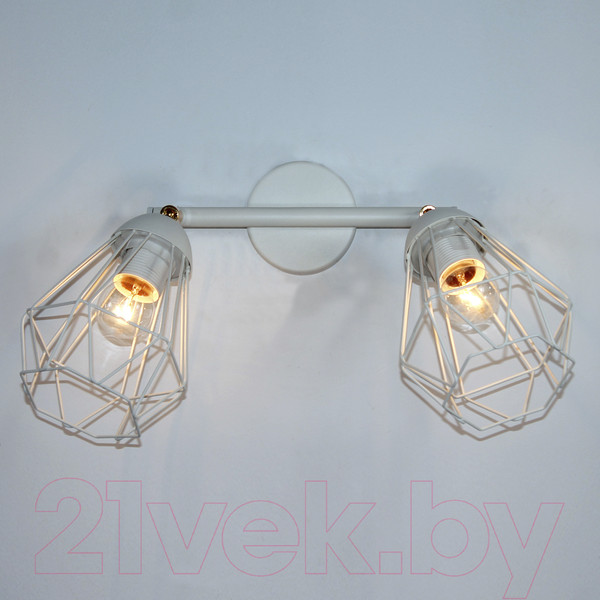 Изображение товара Спот Элетех Кристаль 521 НББ 01-2х60-113 Е27 / 1005405220 (белый муар)