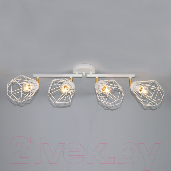 Изображение товара Спот Элетех Кристаль 141 НПБ 01-4х60-129 Е27 / 1005405222 (белый муар)