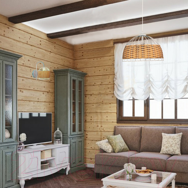 Изображение товара Потолочный светильник Элетех Кантри 212 НСБ 01-60-180 / 1005405191 (белый муар)