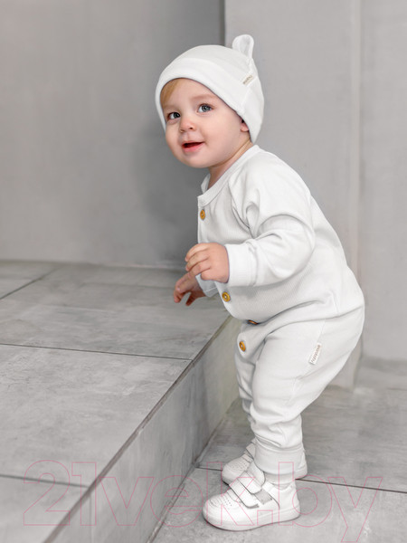 Изображение товара Комплект одежды для малышей Amarobaby Fashion / AB-OD21-FS5001/33-68 (молочный, р.68)