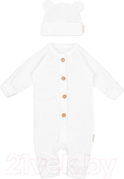 Изображение товара Комплект одежды для малышей Amarobaby Fashion / AB-OD21-FS5001/33-74 (молочный, р.74)