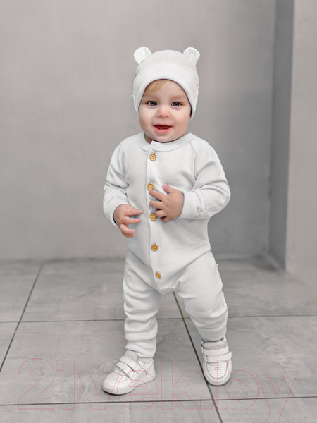 Изображение товара Комплект одежды для малышей Amarobaby Fashion / AB-OD21-FS5001/33-74 (молочный, р.74)