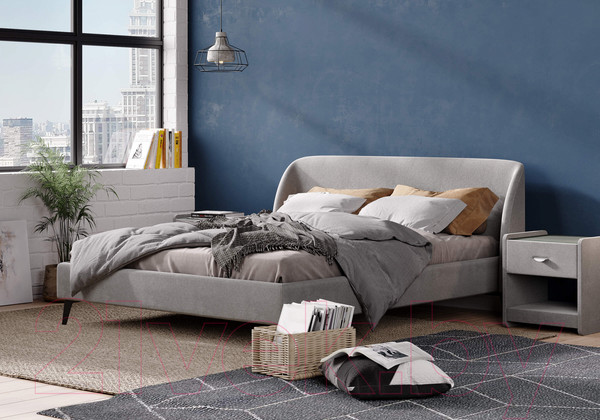 Изображение товара Каркас кровати Сонум Rosa 160x200 (замша пепельный)