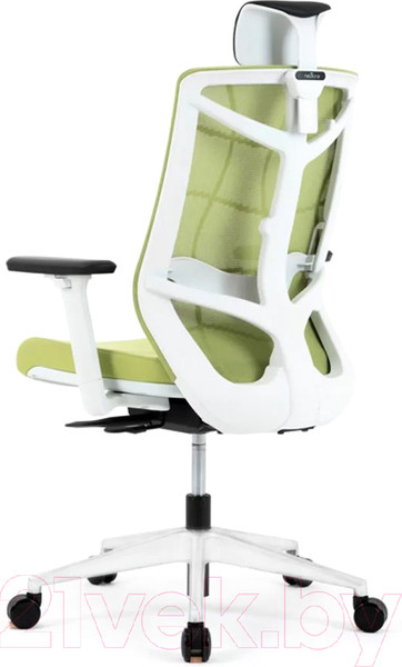 Изображение товара Кресло офисное Chair Meister Nature II Slider 3D с подлокотниками (каркас белый/ткань зеленая)