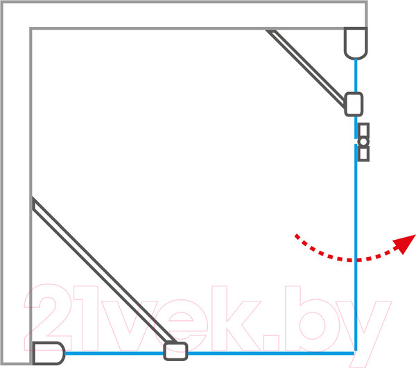 Изображение товара Душевой уголок Roth Elegant Line 120x90 / GDNP1-GB (хром/прозрачное стекло)