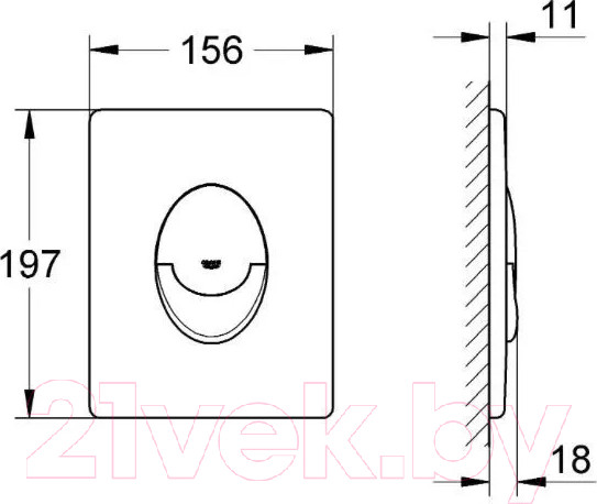 Изображение товара Кнопка для инсталляции GROHE Skate Cosmopolitan 38505KF0 (черный)