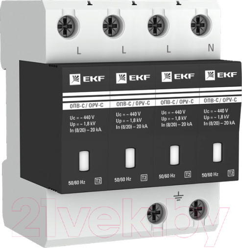 Изображение товара Ограничитель перенапряжения EKF ОПВ-C4 EKF / opv-c4