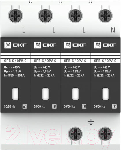 Изображение товара Ограничитель перенапряжения EKF ОПВ-C4 EKF / opv-c4