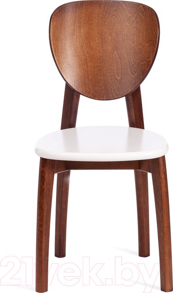 Изображение товара Стул Tetchair Diamante жесткое сиденье (бук/коричневый/белый)