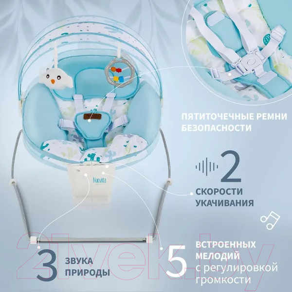 Изображение товара Детский шезлонг Nuovita Cullare (кактус)