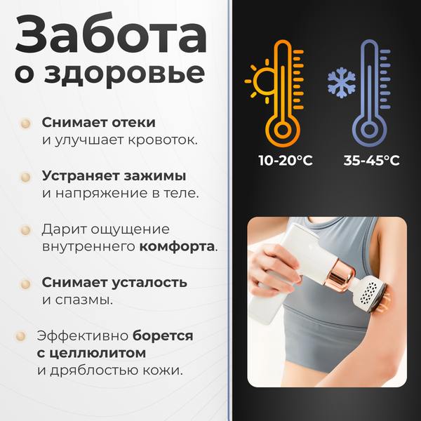 Изображение товара Массажный пистолет Calmer Pro MS1 (белый)