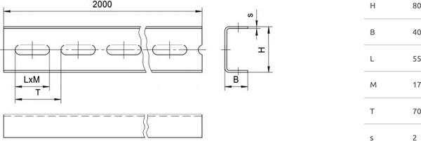 Изображение товара Профиль монтажный СОЭМИ К225ц УТ2.5 / 112527551
