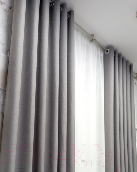 Изображение товара Штора Модный текстиль 01L1 / 112MT6670M28 (260x210, средне серый)