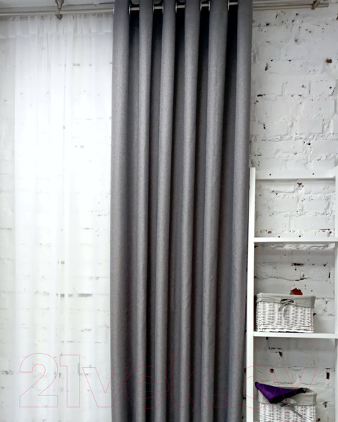 Изображение товара Штора Модный текстиль 01L1 / 112MT6670M28 (260x210, средне серый)
