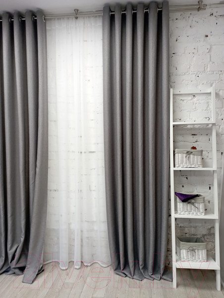 Изображение товара Штора Модный текстиль 01L1 / 112MT6670M28 (260x210, средне серый)