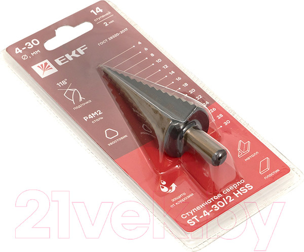 Изображение товара Сверло EKF HSS / ST-4-30/2