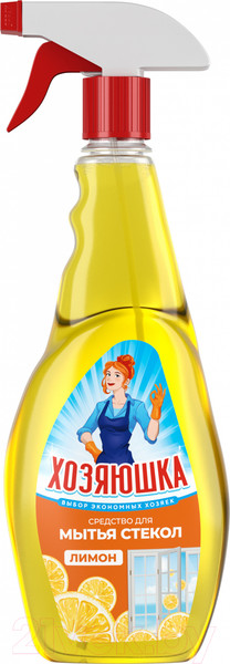 Изображение товара Средство для мытья стекол Хозяюшка Лимон с триггером (750мл)