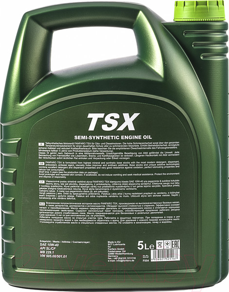 Изображение товара Моторное масло Fanfaro TSX 10W40 SN FF6502-5 / 97597 (5л)