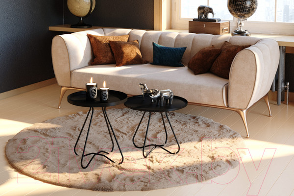 Изображение товара Комплект журнальных столиков Sheffilton SHT-CT3/CT3-2 (черный муар)