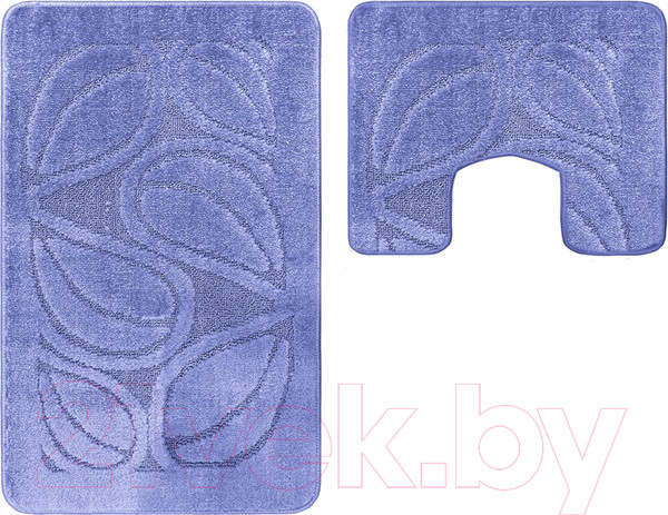 Изображение товара Набор ковриков для ванной и туалета Maximus Flora 2539 (60x100/50x60, темно-сиреневый)