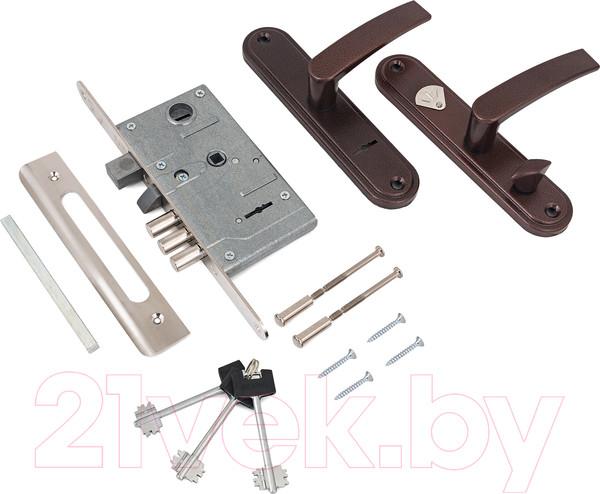 Изображение товара Замок врезной ПроСам ЗВ 9-8.3/13 м/о 55мм Правый ЗЩ ЗД РФ46П-002Ш / 88010 (медь)