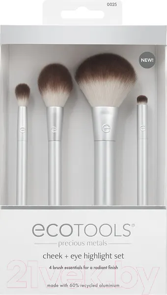 Изображение товара Набор кистей для макияжа Ecotools Precious Metals Cheek+Eye Highlight Set ET2500