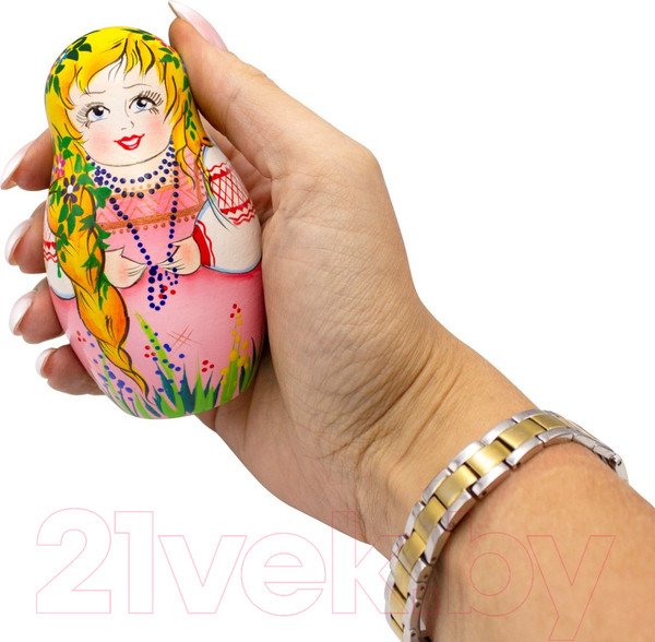 Изображение товара Матрешка сувенирная Брестская Фабрика Сувениров Девушка с цветами в косичке 5019
