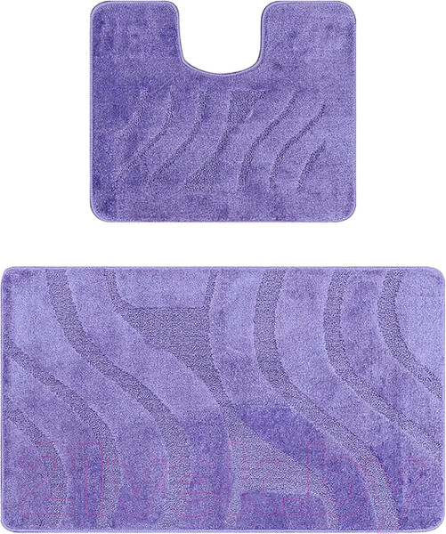 Изображение товара Набор ковриков для ванной и туалета Maximus Symphony 2539 (60x100/50x60, темно-фиолетовый)