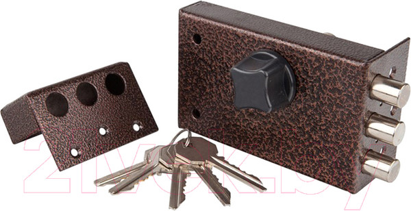 Изображение товара Замок накладной Trodos ЗНЦ (коричневый)